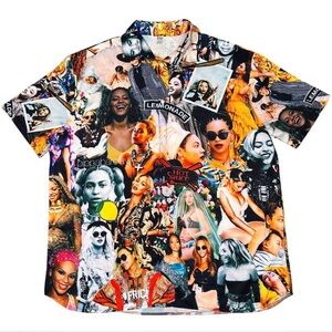 Beyonce Allover Print button up. XXL. New